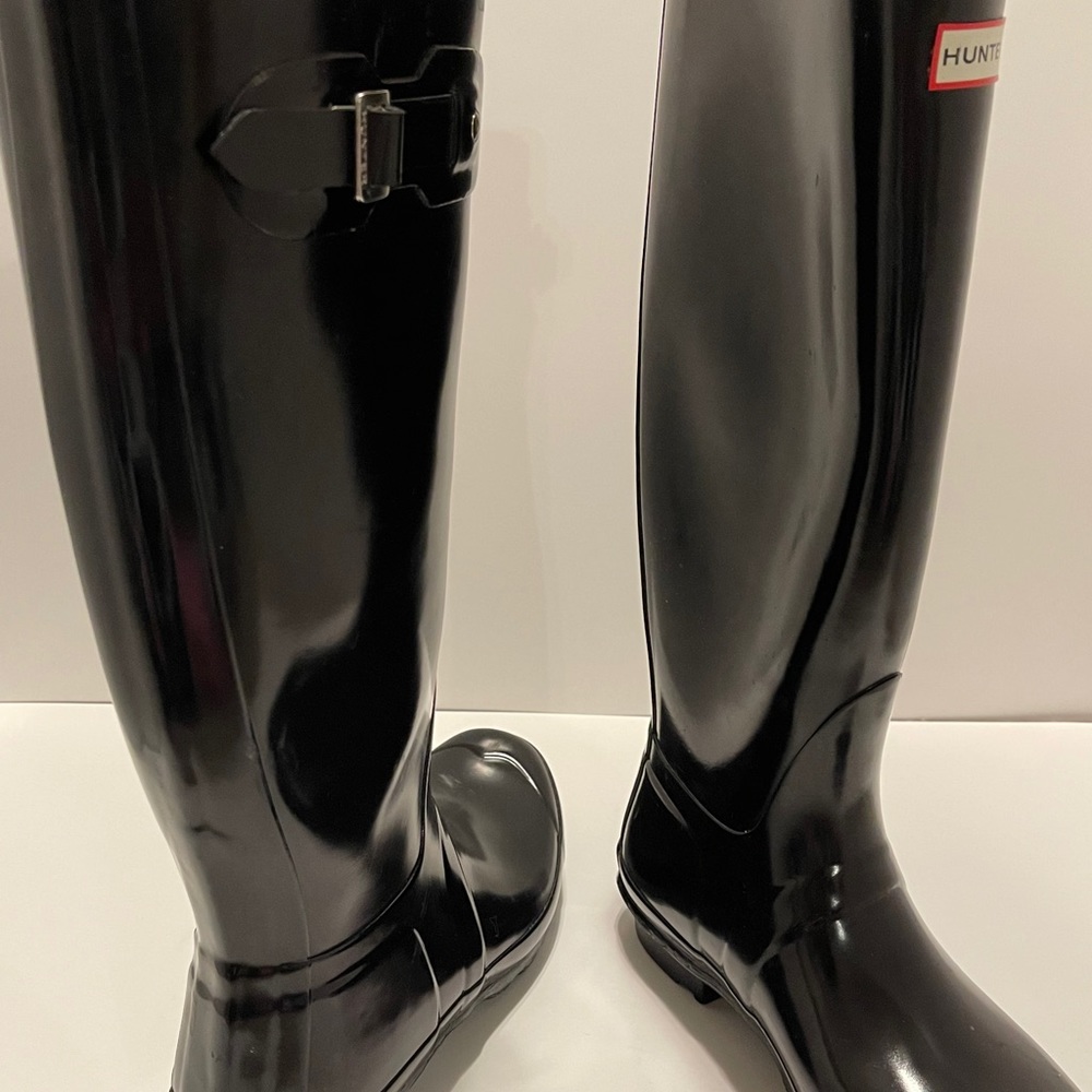 hunter tall black boots
